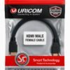 URICOM HDMI Male to Female Extension Cable – High-Speed 4K Adapter